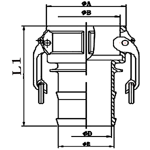 PP塑料快速接頭C型規格